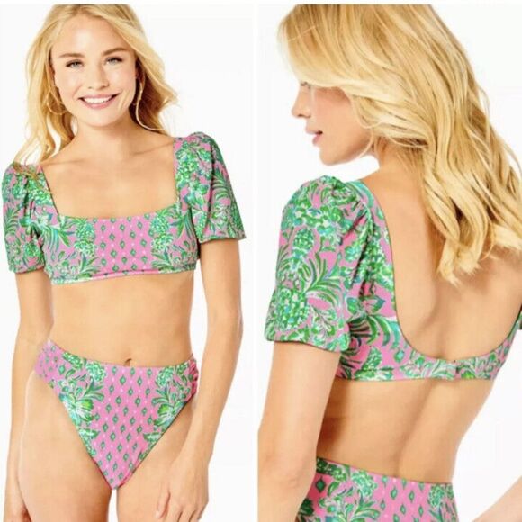 LILLY PULITZER RESSINA TOP PINK SHANDY OH DIAMOND GIRL, Size 6 - Picture 2 of 6